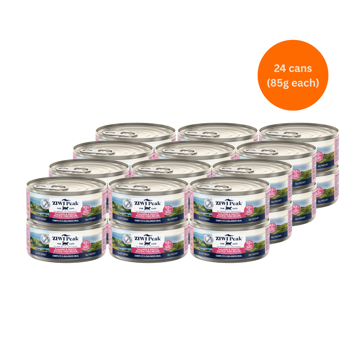 ZIWI Peak Salmon & South Pacific Fish Wet Cat Food Grain-Free High Protein Premium